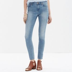 Madewell High Riser Light Wash Skinny Jeans 27